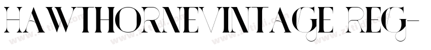 HawthorneVintage Reg字体转换